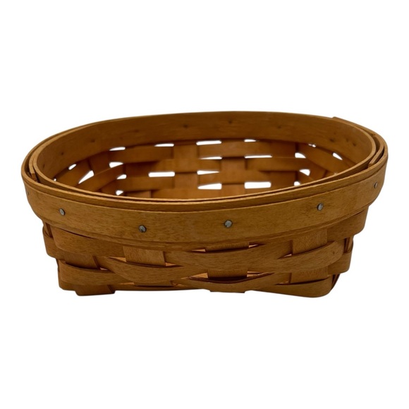 Longaberger Catch All Small Round Basket 2001 Signed Handwoven - Picture 4 of 10